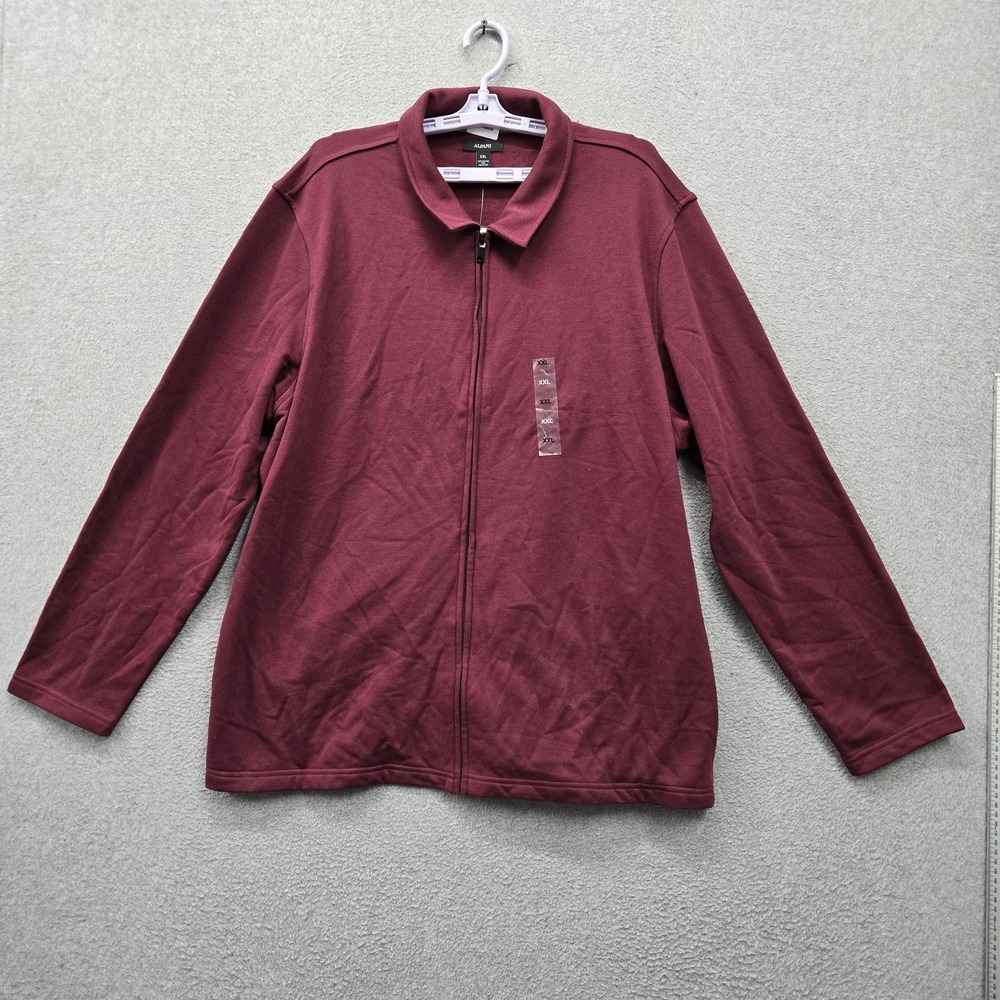 Alfani Men Jacket XXL Maroon Activewear Track Knit Full Zip All Seasons